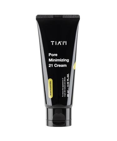 TIAM Pore Minimizing 21 Cream Niacinamide 5% Natural BHA 2.1% Pore Tightening Facial Moisturizer for Combination and Oily Skin Minimizes Large Pores 2.02 Fl Oz