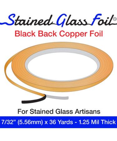 Stained Glass 7/32 Copper Foil - Black Back - 1.25 Mil Thick | Premium Quality - Buy Online on GoSupps.com