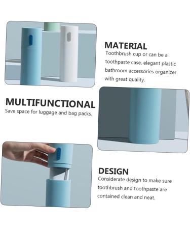 BCOATH Travel Toothbrush Cup Set - 2 Piece Toothbrush Box & Toothpaste Travel Case for Outdoor Use - Buy Online on GoSupps.com