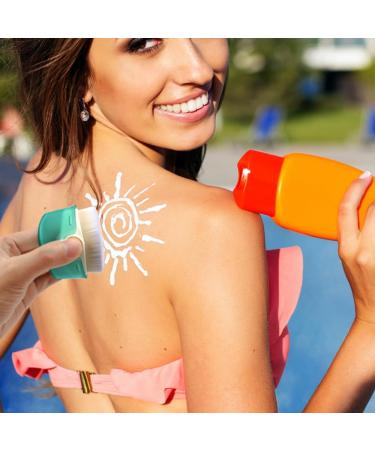 SonKu Sunblock Buddy Brush - Perfect Sunscreen Applicator for Kids & Families | Sun Cream Brush with Protective Caps - White - Buy Online on GoSupps.com