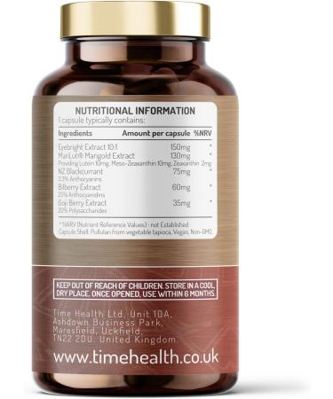 Eye Complex 7 - 120 Capsules | Lutein, Meso-Zeaxanthin, Zeaxanthin, Blackcurrant, Bilberry, Goji & Eyebright | 4 Month Supply | UK Manufactured | 120 Count - Buy Online on GoSupps.com