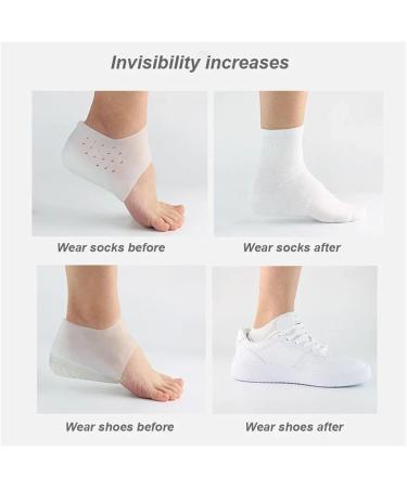 Silicone Invisible Height Increase Insoles for Men & Women - 2cm Heel Cushion Pad for Outdoor Foot Protection - Buy Online on GoSupps.com