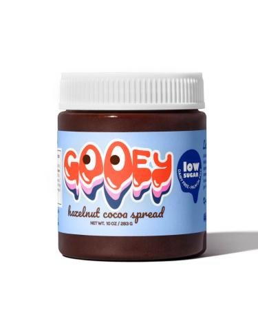 Gooey | Hazelnut Cocoa Spread | Vegan & Gluten Free, No Palm Oil and Low Sugar | Organic and All Natural | 10 Oz Jar Single Pack