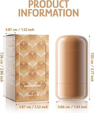 PCC PTYXIS Blush Stick for cheeks lips and eyes multifunctional peach blush stick longlasting moisturizing formula makeup essence light and nongreasy skin tone 5 - Buy Online on GoSupps.com