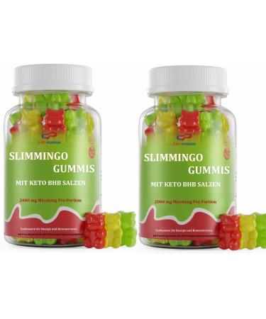 Slimmingo gummy bears - 60 fruit gum (for 2 months) - Keto slimming gummy bears with vitamin B12 B9 B6 & folic acid - keto rubber 2000 mg: 60 pieces (2) - Buy Online on GoSupps.com