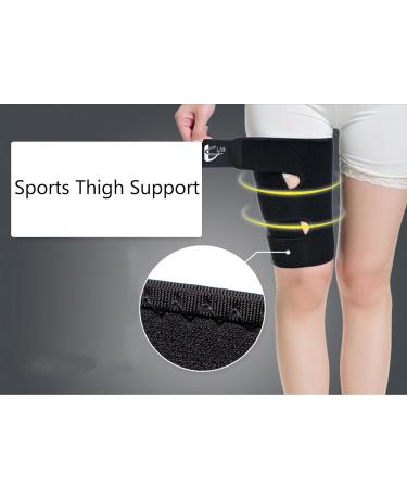 Thigh Wraps Support - Adjustable Compression Sleeve for Muscle Injury Relief | Gym Running Fitness Sports Gear for Men & Women - Buy Online on GoSupps.com