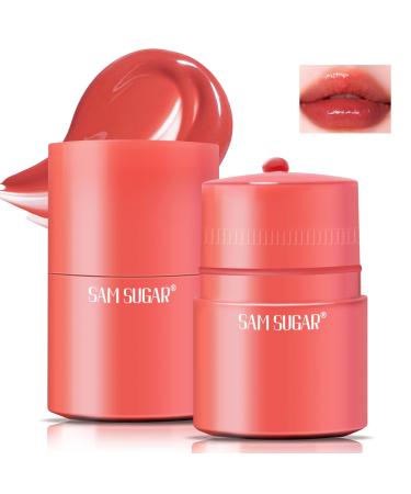 Hydrating Lip Butter Gloss Plumping Glossy Tinted Lip Balm High Pigmented Long Lasting Lip Glaze Liquid Lipstick High-Shine Lip Stain Lip Care Korean Makeup for Women 04