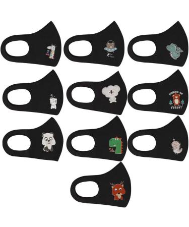 Riou 10 Pcs Kids Washable Reusable Cotton Masks - Breathable Dustproof Neck Gaiters for Boys & Girls - Buy Online on GoSupps.com