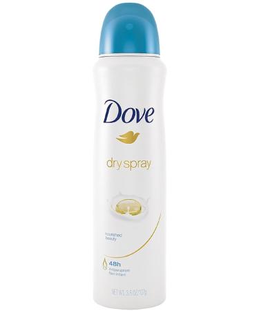 Dove Dry Spray Antiperspirant Nourished Beauty 3.80 oz (Pack of 3)