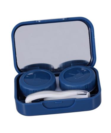 SewoArt sweet lens dui 1 sentence 4-box care box for colored contact lenses contact lens container mirror compact storage case soaked storage plastic accompanying box caricature blue 6.5x4.5x2cm