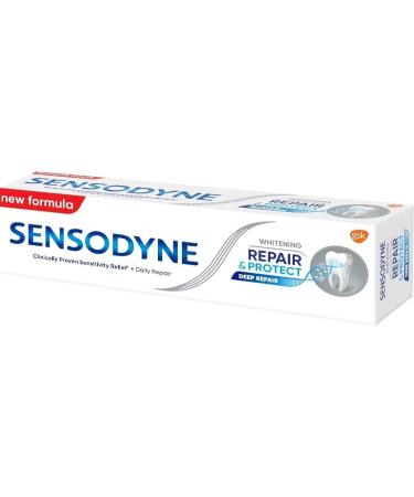 SENSODYNE 6 x Zahnpasta Repair & Protect Whitening - 75 ml - Buy Online on GoSupps.com