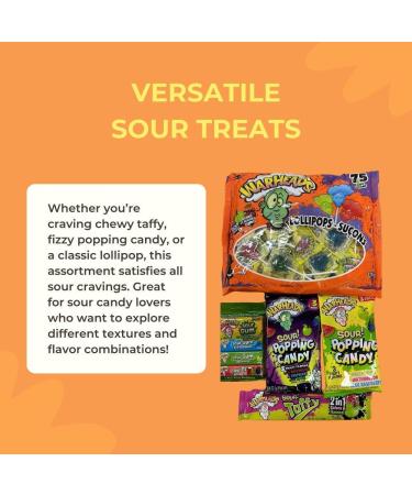 Lollipop Sucons Sour Gum Sour Popping Candy Apple Watermelon and Raspberry Sour Taffy 2in1 Tropical Strawberry Kiwi and Pineapple Orange Variety Pack (Pack of 05) - Buy Online on GoSupps.com