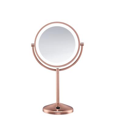 Conair Reflections Double-Sided LED Lighted Vanity Makeup Mirror, 1x/10x magnification, Rose Gold finish - Buy Online on GoSupps.com