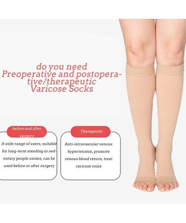 Thigh High Medical Compression Stockings Firm Support Hose 34-46 Compression Socks for Treatment Swelling Improves The Blood Circulation Protect You Open Toe Black XXL (Covered Toe Skin Tone M) Covered Toe Skin Tone Medium - Buy Online on GoSupps.com