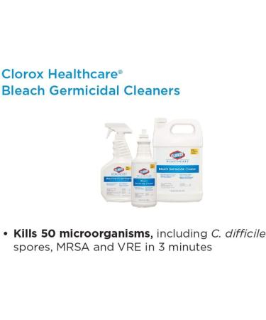 Clorox Healthcare Bleach Germicidal Cleaner Spray 32oz (68970) - Powerful Disinfectant for Home and Office - 30-40oz - Buy Online on GoSupps.com