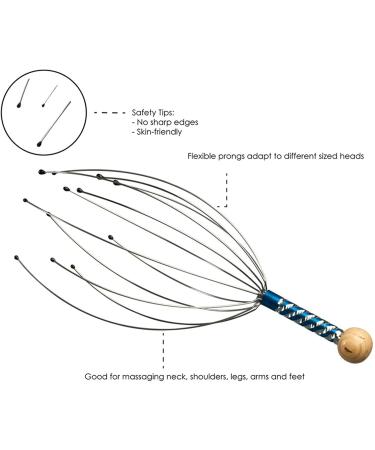 Bcowtte 2X Head Massage Spider Masseur - Ultimate Relaxation Therapy & Stress Relief | International Shipping Available - Buy Online on GoSupps.com