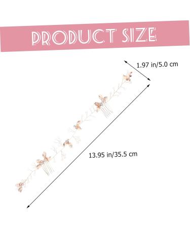 Beaupretty Comb wedding comb hairpiece bridal flower hair pin jewel headbands for women pearl headbands rhinestone hair vine gold hair pin hair comb accessory bride jewelry crystal Gold - Buy Online on GoSupps.com