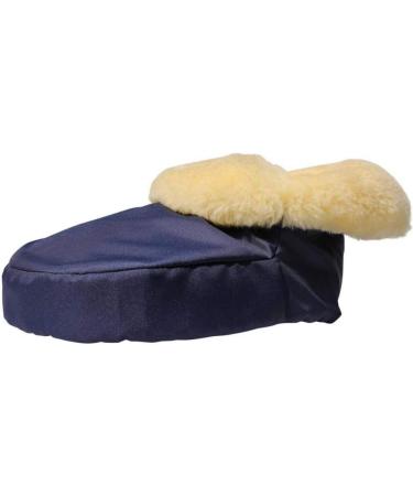Lambskin Foot Warmer - Cuddly Merino Sheepskin Natural Fur in Blue/Yellow for Ultimate Comfort | International Shipping Available - Buy Online on GoSupps.com