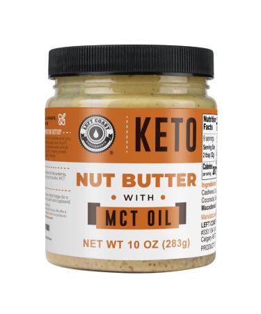 Keto Nut Butter Fat Bomb, Crunchy - Macadamia Low Carb Nut Butter Blend, Keto Almond Butter with MCT Oil, Cashews (10oz) 10 Ounce (Pack of 1)