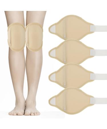 4 Pack Oil Wrap Pack for Knee Reusable Organic Oil Pack Kit Organic Cotton Flannel for Oil Pack Oil Compress Pad for Knee Pain Liver Detox
