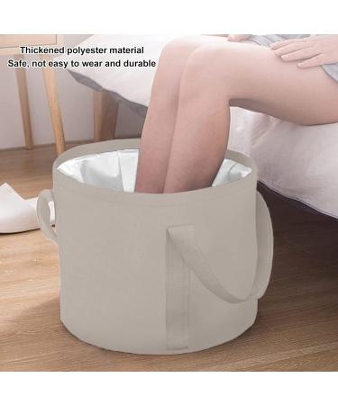 Collapsible Foot Bath Basin Foot Bath Basin Portable Foot Soak Tub Feet Soaking Bucket Foldable Bucket Foot Soaking Bag Foot Spa Bucket for Outdoor Travel Camping (Beige) - Buy Online on GoSupps.com
