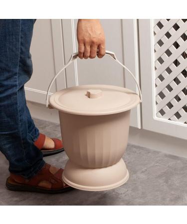 Portable Toilet Bottle for Adults - Cabilock Unisex Urine Bucket & Camping Supplies with Lid - 24.7x24.5x24.5cm - Buy Online on GoSupps.com