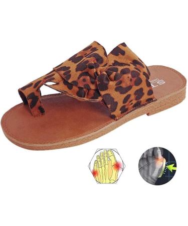 Women's Comfy Platform Sandal Shoes - Bunion Correctors, Ideal for Big Toes, Bent Toes & Pain Relief - Leopard Print, Size 41 - Buy Online on GoSupps.com