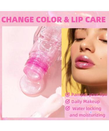 Color Changing Pearlescent Lip Gloss Glassy Lip Oil Natural Moisturizing Lip Balm Reduce Wrinkles Jelly Lip Plumper Lip Care (1PCS) - Buy Online on GoSupps.com