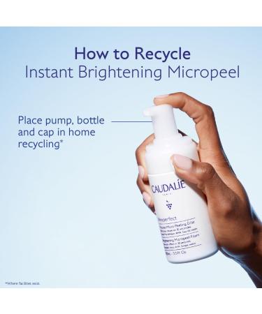 Caudalie Vinoperfect Instant Brightening Mandelic Acid and AHAs Micropeel Foam Cleanser - 100 mL - Buy Online on GoSupps.com