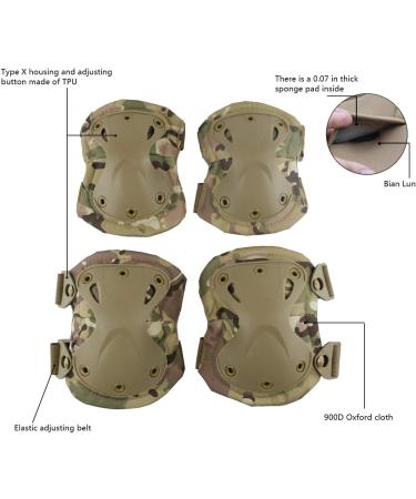 Tactical Combat Knee & Elbow Protective Pads Set for Outdoor CS Paintball Game Cycling Safety Skateboarding Gear Skates Knee Protection Guard Pads CP - Buy Online on GoSupps.com