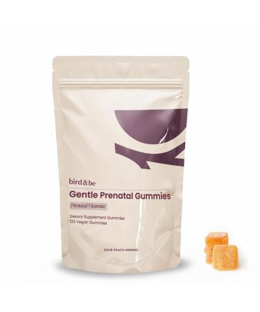 Gentle Prenatal Gummies - No-Nausea Prenatal Vitamins - Formulated by Doctors with Folic Acid Methylated Folate Choline Plus B6 for Morning Sickness - Sour Peach-Mango Flavor - 30-Day Supply