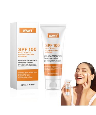 WAWJ Moist sunscreen SPF 100 waterproof protection against UVA and UVB