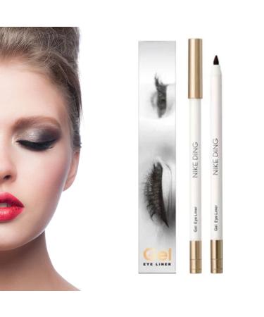 Eyeliner Glue Pen Waterproof Gel Eyeliner Pencils MultiUse Eye Makeup Black Brown High Pigment Shades Longwear with Sharpener for Daily Use Purble