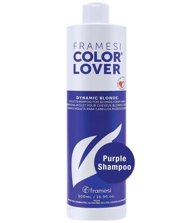 Framesi Color Lover Dynamic Blonde Purple Shampoo  Sulfate Free Shampoo  Color Treated Hair 16.91 Fl Oz (Pack of 1)