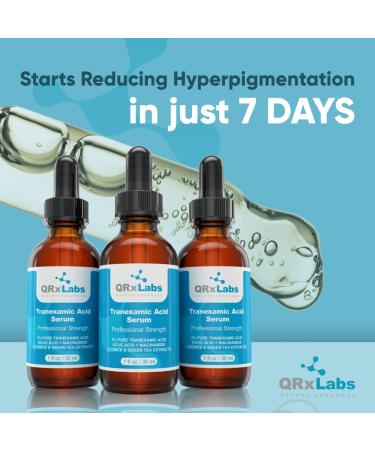 Tranexamic Acid Serum 5% with Kojic Acid, Niacinamide & Licorice Extract | Fades Dark Spots & Discoloration | 1 fl oz Glass Bottle - Buy Online on GoSupps.com