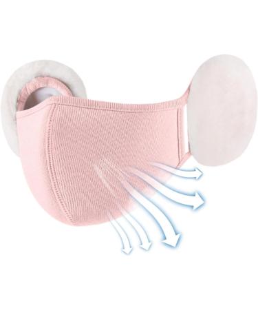 Shop Lambo Winter Face Cover - Cute Cloud Shape Rabbit Fur Ear Warmers | Plush Slim Pink Winter Face Cover for Ultimate Comfort - Buy Online on GoSupps.com