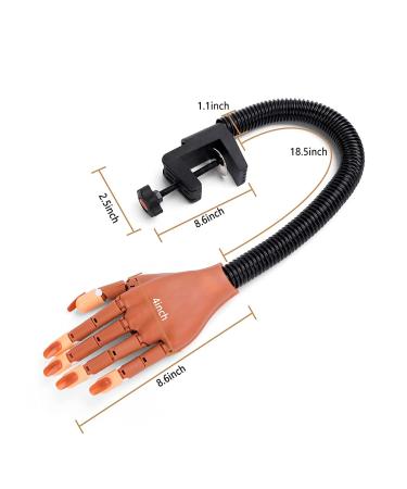 Acrylic Nail Manicure Practice Hand - Flexible & Movable with 300PCS Nail Tips - Buy Online on GoSupps.com