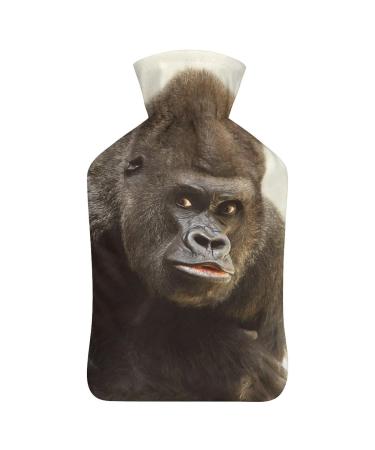Cute Chimpanzee Hot Water Bottle With Cover Plush Bed Bottle Hand Warmer For Adults And Children 26.5X15.3cm