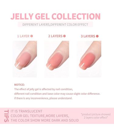 Vishine Gel Nail Polish Nude Pink Gel Polish Sheer Neutral Color Jelly Gel Nail Polish Natural Translucent Soak Off U V Gel Nails Nail Art French Manicure at Home Color E022 - Buy Online on GoSupps.com