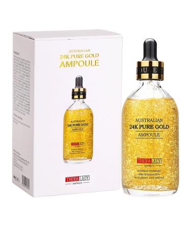24K Pure Gold Ampoule - Hydrating Lifting & Moisturizing Facial Essence (100ml) | Australian Skincare - Buy Online on GoSupps.com