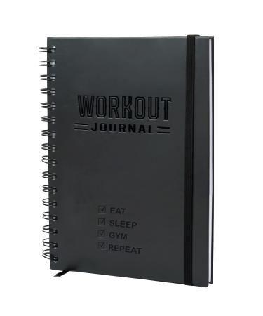 Hardcover Fitness Journal Workout Planner for Men & Women - A5 Sturdy Workout Log Book to Track Gym & Home Workouts Pack of 1 Black - Buy Online on GoSupps.com