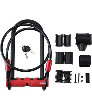 Buy Abus Ironing Lock Ultimate 420 + USH Holder + Fuse Cable Cobra 10/120 - Premium Bicycle Lock Set - Security Level 12 - Black/Red - 23cm | International Shipping Available - Buy Online on GoSupps.com