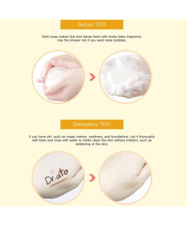 DR.ATO Real Soft Baby Bath Soap 100g 3 Pack - Gentle Tear-Free Cleansing with Shea Butter and Glycerin, Mild & Hypoallergenic Bar for Infants and Toddlers - Buy Online on GoSupps.com