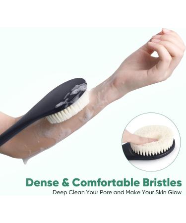 Back Brush for Showering - Long Handle Bath Brush for Seniors - Black Shower Brush - Buy Online on GoSupps.com