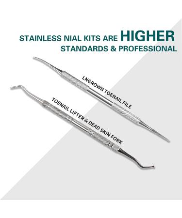 Professional Podiatrist Toenail Clippers for Thick Nails - Ideal for Adult Men and Women - Includes Ingrown Toenail Kit - Buy Online on GoSupps.com