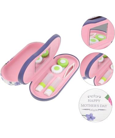 Buy Solustre Double-Layer Glasses Case Holder for Kids - Mini Terrarium Sunglasses Case & Contact Lens Travel Set - PU Leather Purple 16.5x7x5.5cm - International Shipping - Buy Online on GoSupps.com