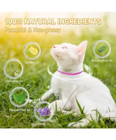 Cat Repellent Treatment Adjustable Cat Repellent Collars Natural Protection Repellent Collar for Cats Water Resistant Repellent Collar for Cats Small-Medium-Large Pink 2pack - Buy Online on GoSupps.com
