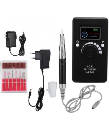 Electric Nail File 40000RPM Portable Electric Nail Art Drill Machine Grinding Buffing Polisher Manicure Polishing Device with Handle Pedicure Tool - Buy Online on GoSupps.com