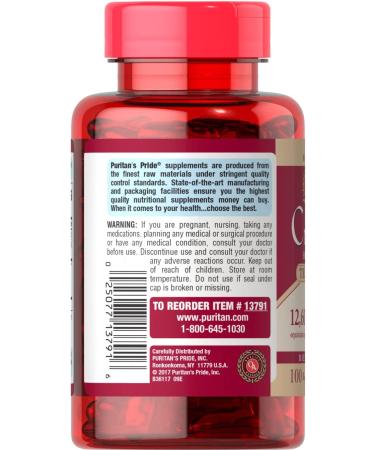 Puritan's Pride Triple Strength Cranberry Concentrate 12 600 mg - 100 Softgels | Premium Supplement - Buy Online on GoSupps.com