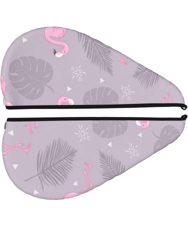 Hair Towel Wrap - Quick Drying Towel Turban with Button | Pink Flamingo Hair Dryer - Buy Online on GoSupps.com